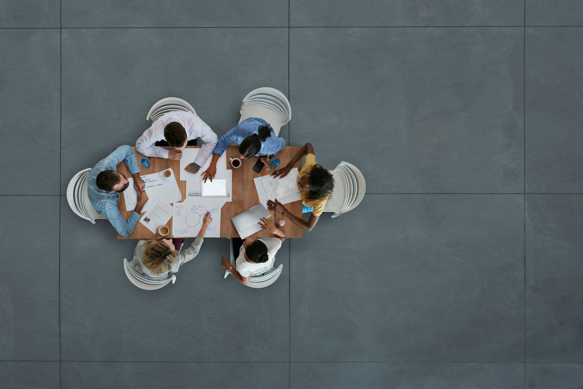 Group meeting at a conference table